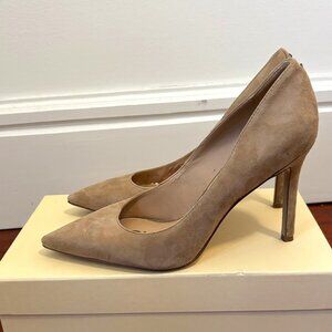 Sam Edelman Hazel Pointed Toe Pumps - Size 7 - Beige/Natural Suede